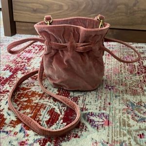 NWT Madewell pink velvet purse